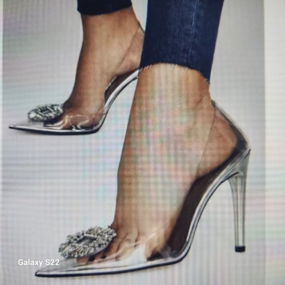 NEW CINDER-F*CKING-RELLA PUMP CLEAR Heels. NIB. Various - Picture 5 of 9